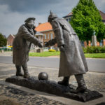 Western Front sketches: 2 – The Christmas Truce sculpture, Messines