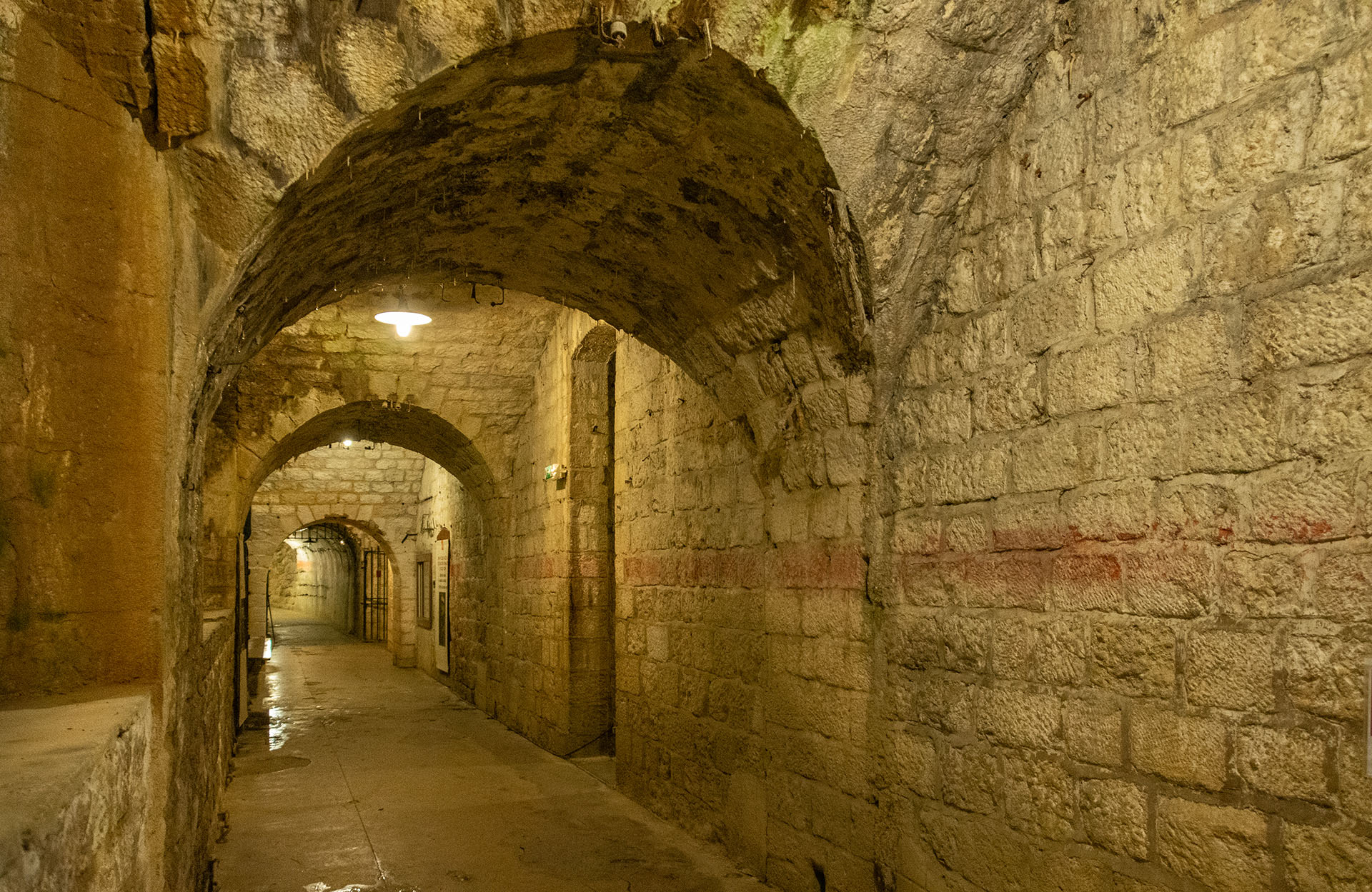 Deep inside the Fort de Vaux at Verdun, where a small French garrison were besieged by German troops, finally surrendering when water supplies ran out