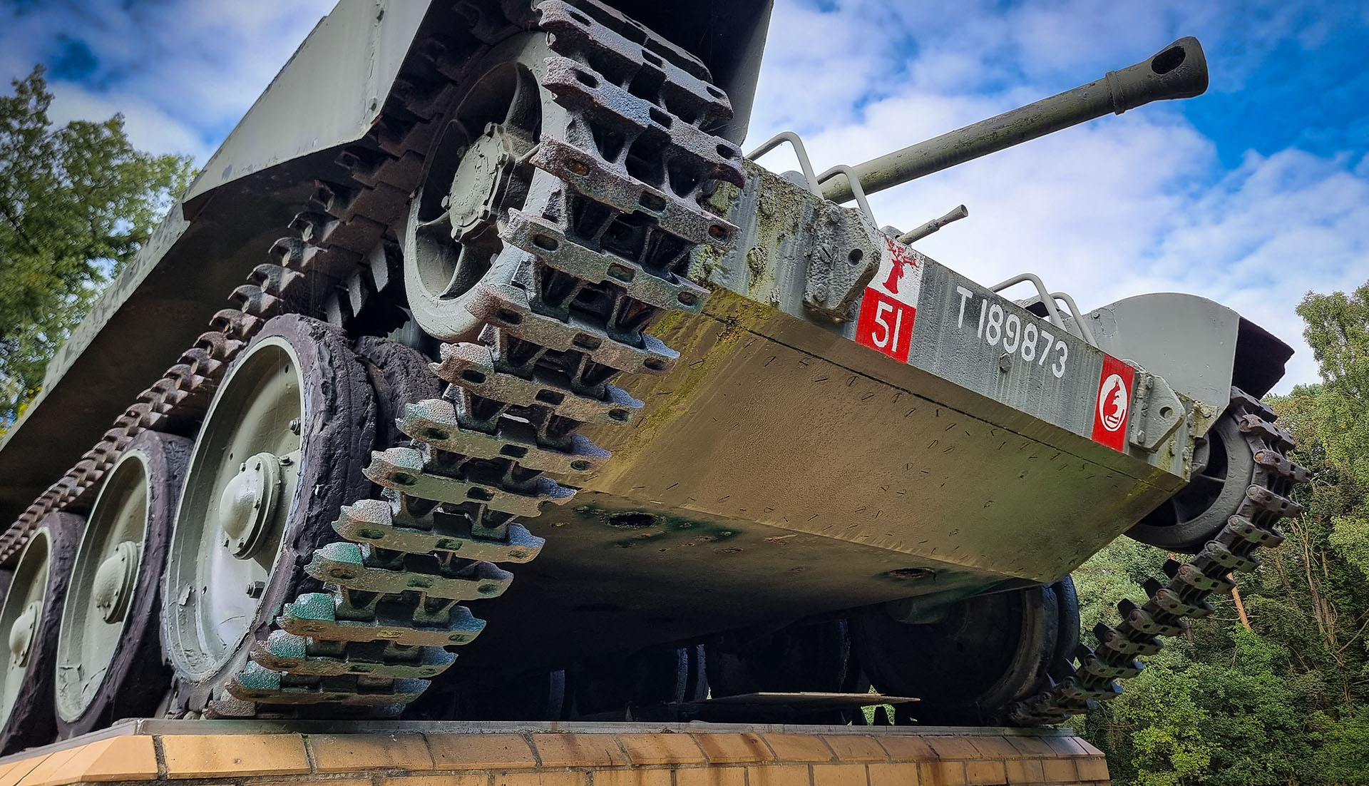 A WW2 Cromwell tank, at the Desert Rats memorial, Thetford Forest