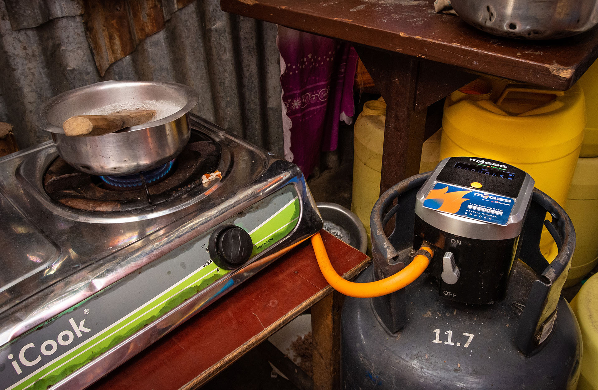 A pay-as-you-go (PAYG) LPG cooking gas system (M-Gas) in Nairobi, Kenya
