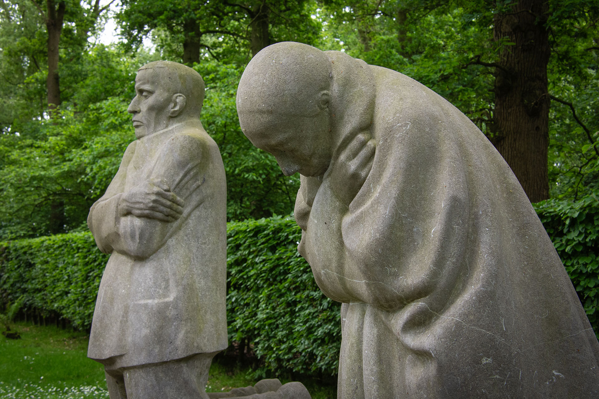 Detail of The Grieving Parents, by Käthe Kollwitz, Vladslo Cemetery, Belgium