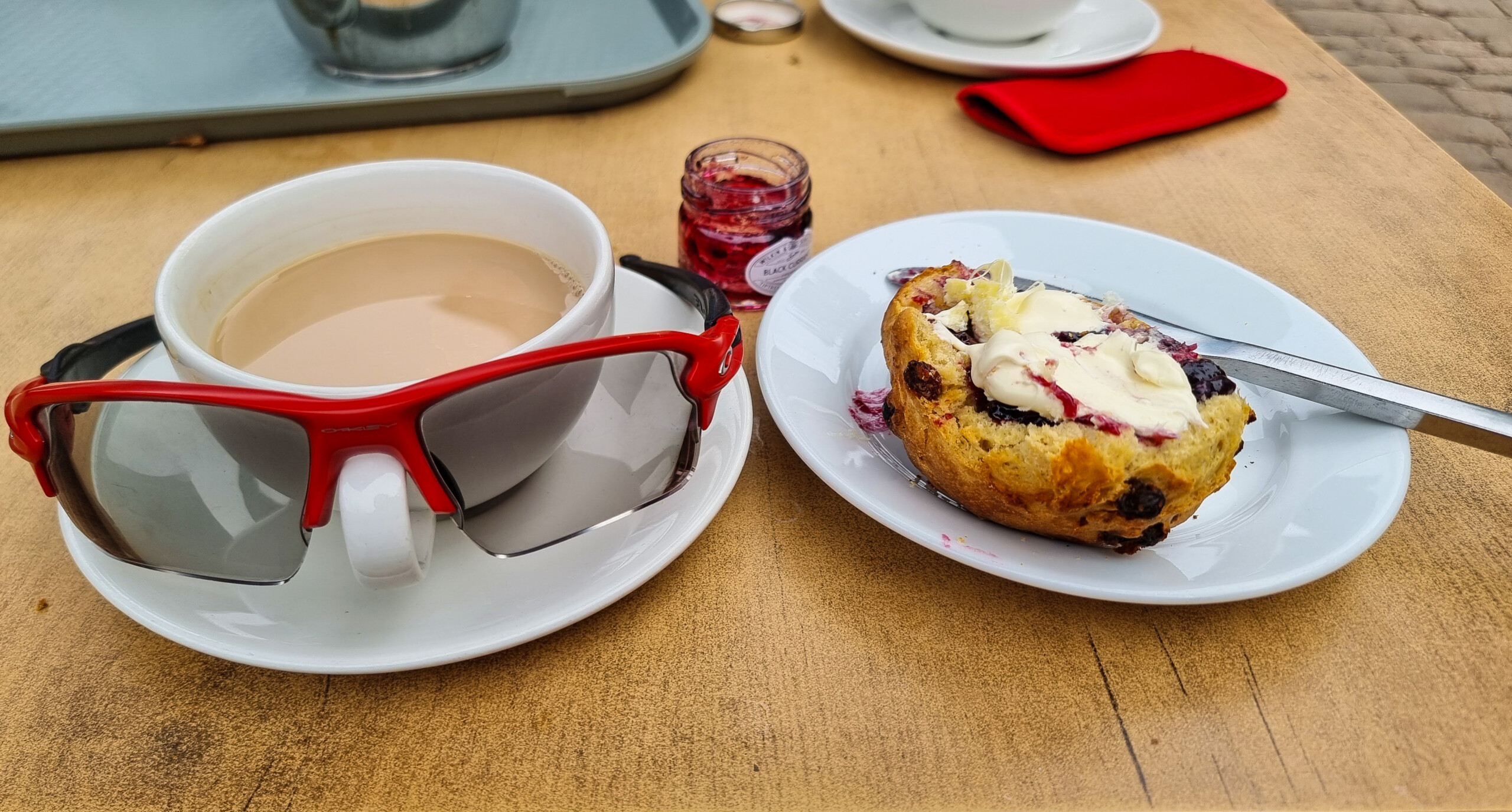 A well-deserved treat: cream tea at the Hughenden National Trust café