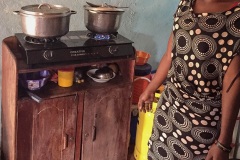 Cooking with LPG in Limbe, southwest Cameroon.